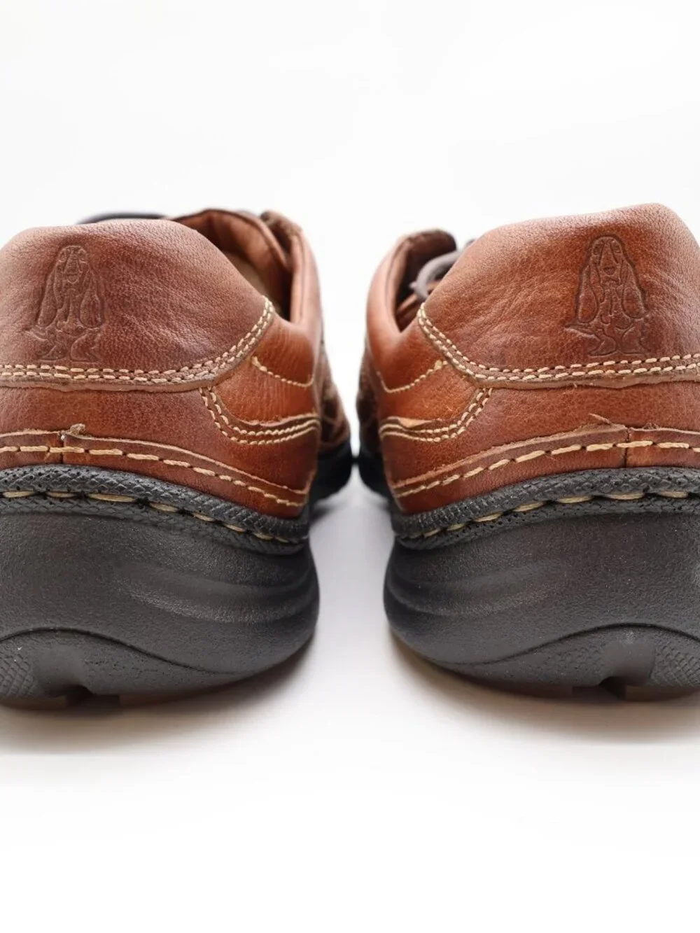 Hush Puppies Pathway Oxford 9 Tan Leather Comfort Vintage Y2K NOS